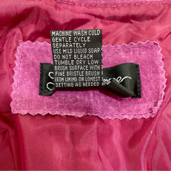 Prosper & Devine Purple Suede Leather Fringe Jacket Tiered Western XL - Picture 7 of 7